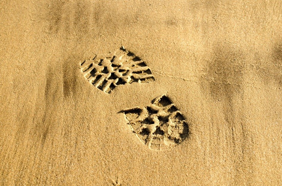footprint in the sand
