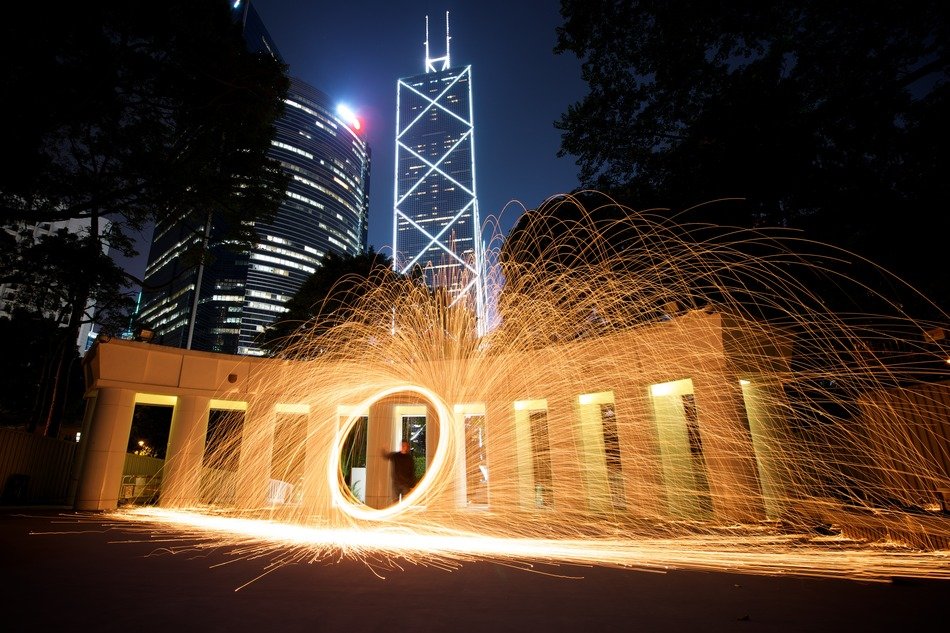 fireball in Hong Kong