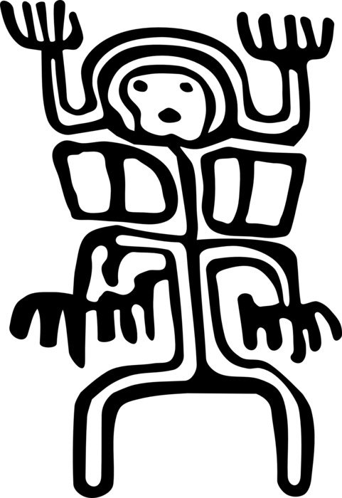 ancient human petroglyph in Colombia