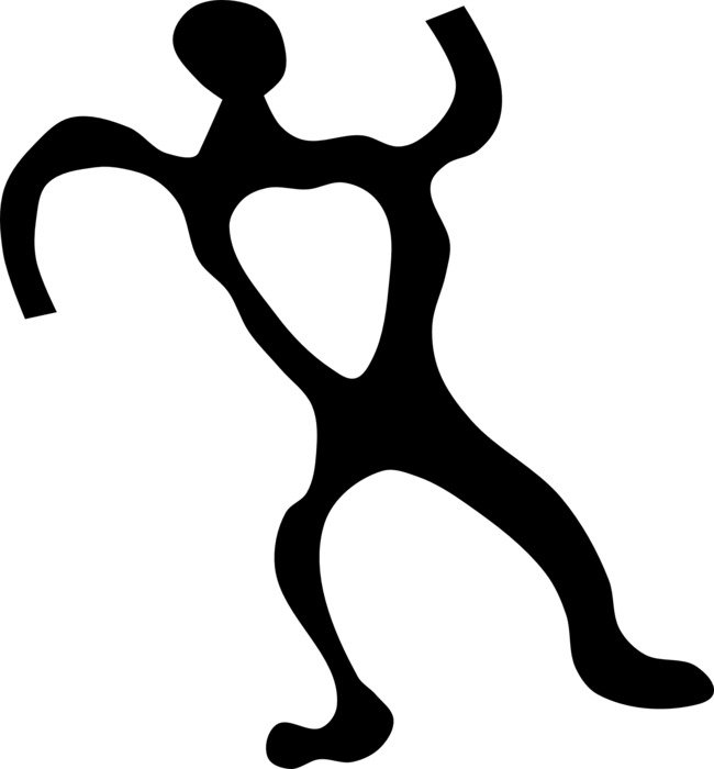 Petroglyph of the ancient human