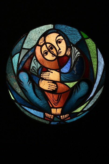 Glass window in the church