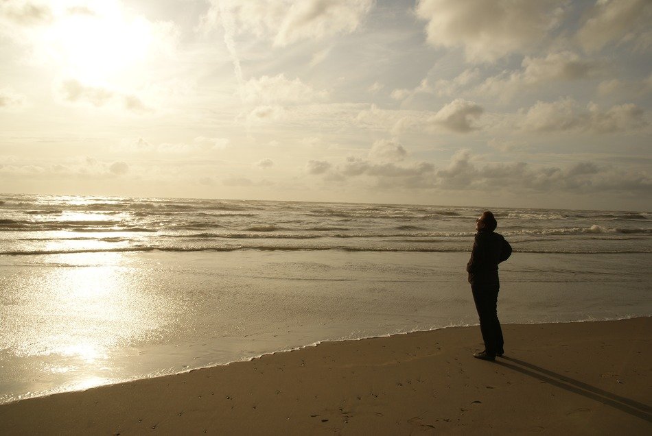 man on the beach, Netherlands, zandvoort