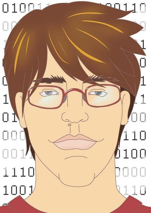 graphic image of a young programmer