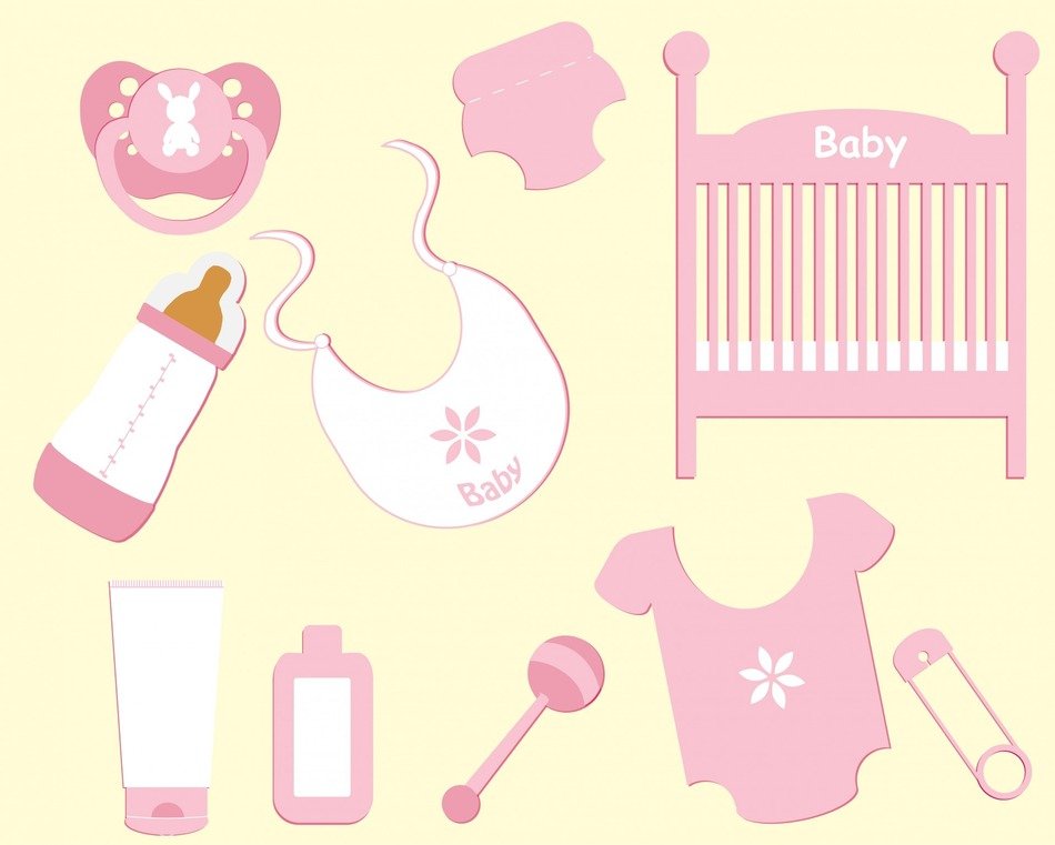 Accessories for the baby clipart