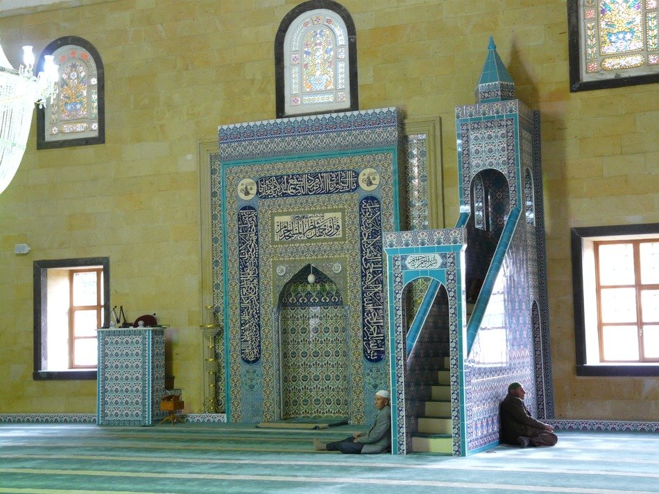 The wall of the prayer hall in the mosque