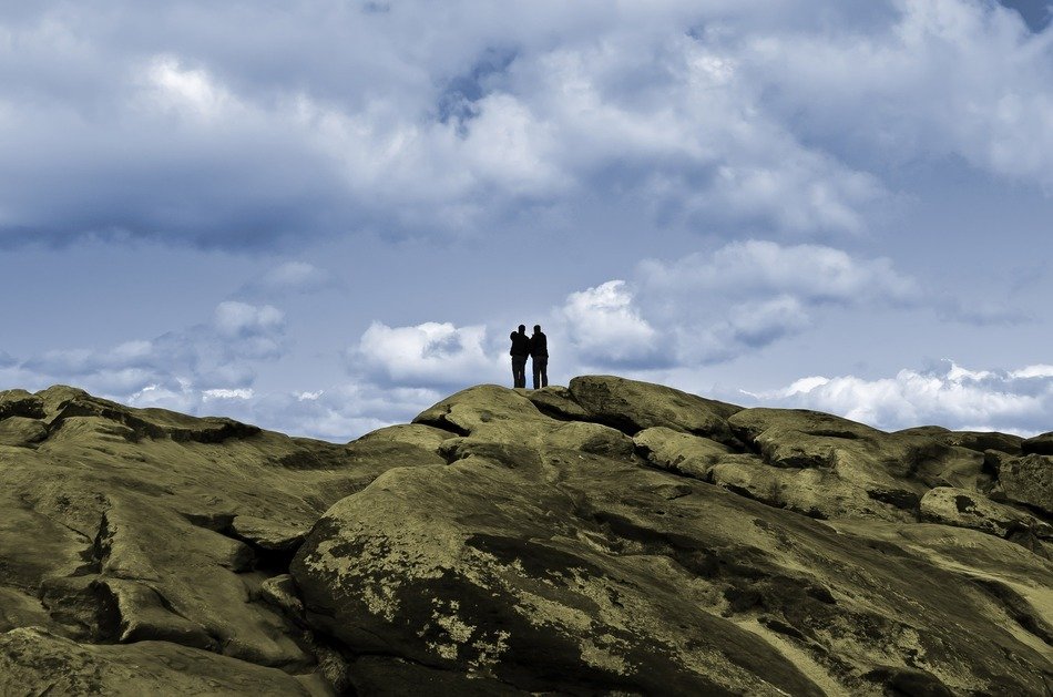 people in the sky
