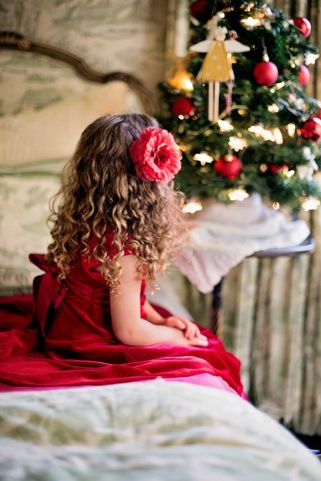 picture of a girl in christmas