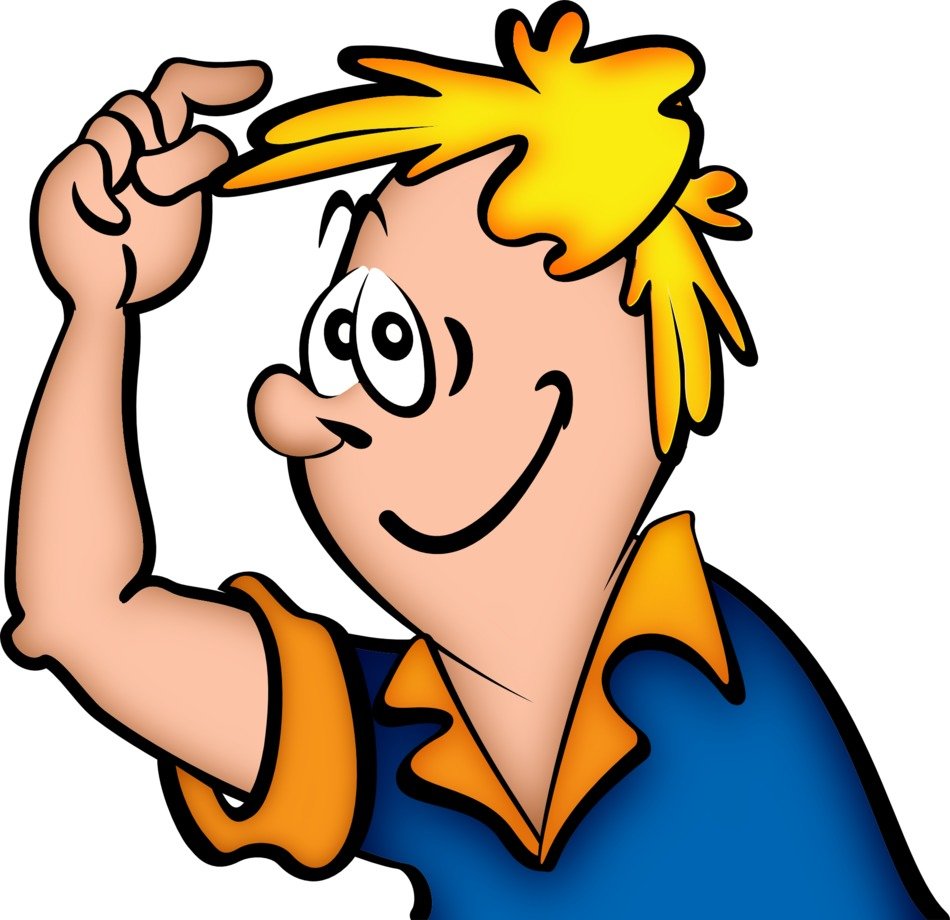 Teenager with the yellow hair clipart
