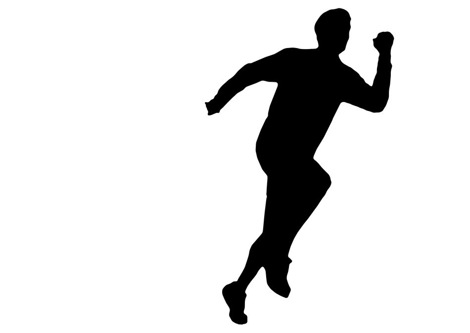 graphic image of the sprinter in black