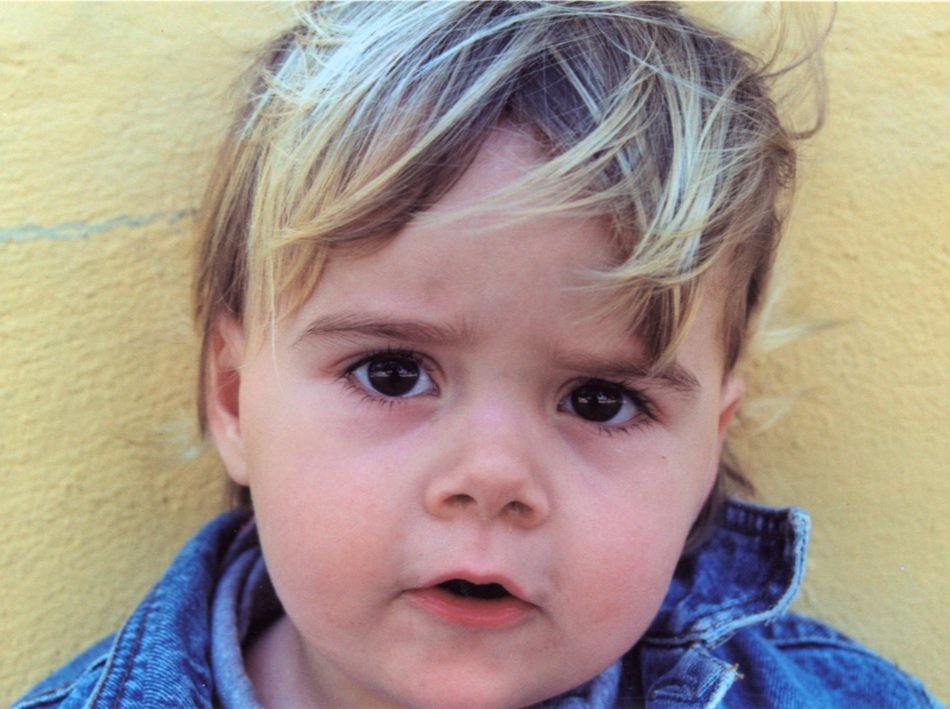 portrait of a little adorable blonde