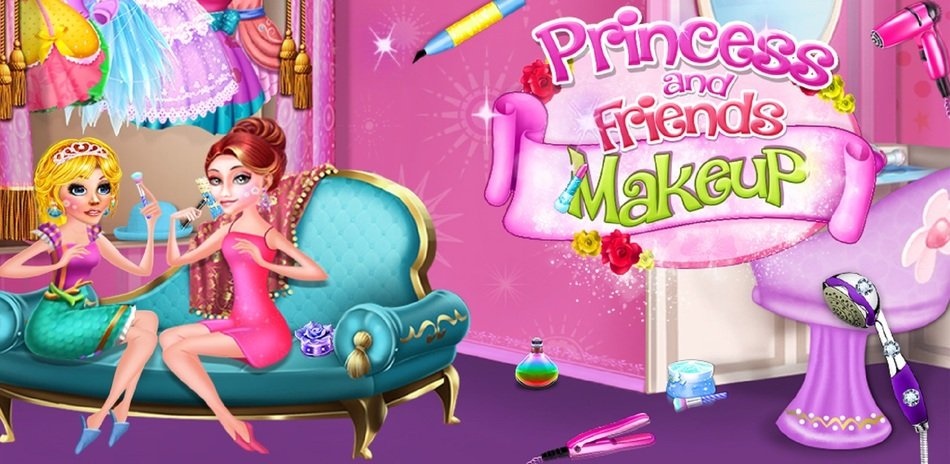 Colorful 'Princess and Friends makeup' game