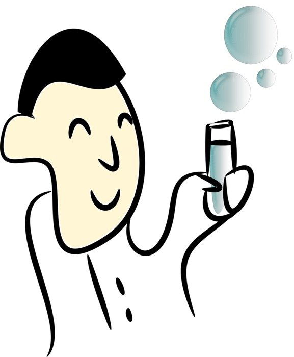 drawn engineer with test tube