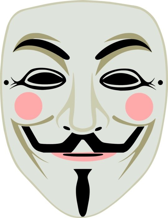 white mask of the fawkes