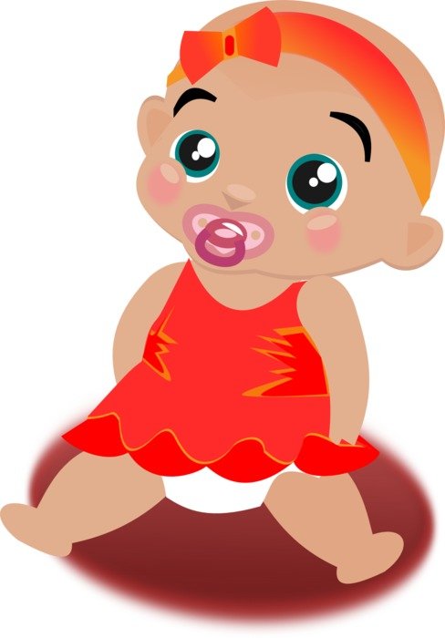 Girl infant clipart