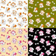 Seamless puppies pattern