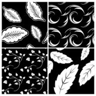 Black &amp; White Leaves Backgrounds
