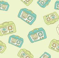 Retro Radio Seamless Pattern