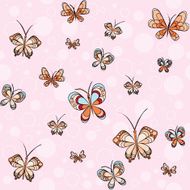 Cartoon Butterfly Seamless Pattern