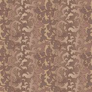 Seamless ornate leaves background - Taupe Tan &amp; Blue Green