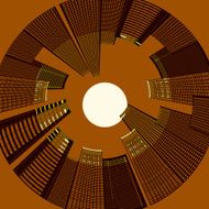 vector of abstract city pattern