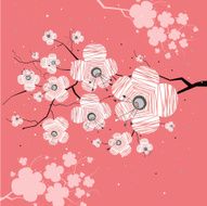 Sakura&#039;s Branch Pink Background