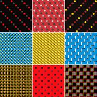 Set of geometric seamless patterns N24