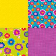 Set of Summer Floral Patterns N3