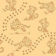 Seamless jaguar background