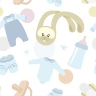 Newborn Accessories Seamless Pattern