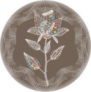 Lace - Rose Abstract Ornament Emblem