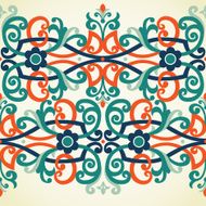 Vector baroque seamless border in Victorian style N2