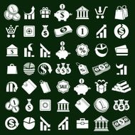 Money icons vector set