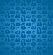Social media user seamless pattern
