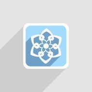 abstract blue floral pattern icon for design N2
