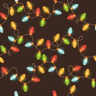 Seamless pattern with christmas lights