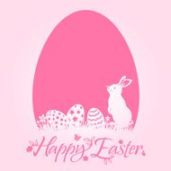 Easter Bunny Egg Design Element