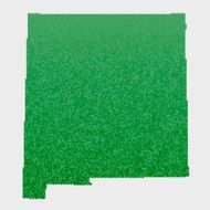 New Mexico State Map Green Hexagon Pattern
