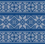 Blue knitted norwegian pattern