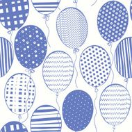 Seamless pattern with balloons Hand-drawn background