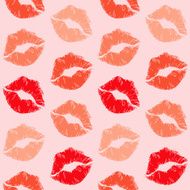 Lipstick Print Pattern Seamless