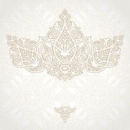 Vector lace card in east style