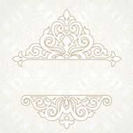 Vector lace card in east style Ornate element