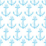 Hand Drawn Anchors Seamless Pattern N2