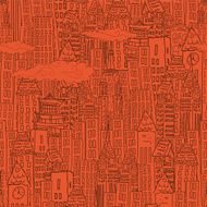 Cute Cartoon City - Seamless Pattern N3