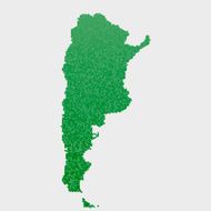 Argentina Map Green Hexagon Pattern