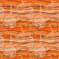 Abstract seamless pattern with stylized