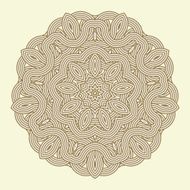 Contemporary doily round lace floral pattern N2