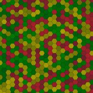 Pepper Hexagon Pattern Square