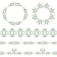 Set of seamless borders and frames
