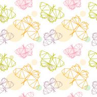 Butterfly seamless pattern backgrounds vector illustration